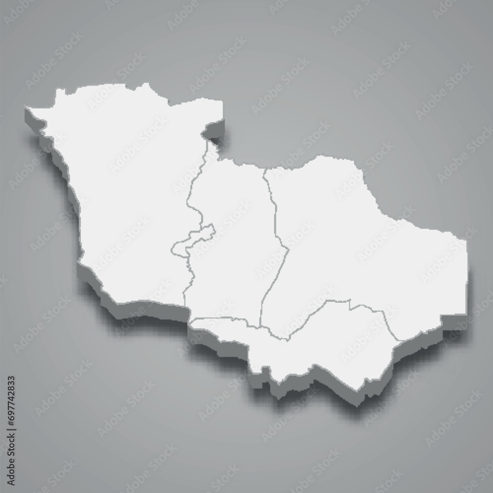 3d isometric map of Katavi is a region of Tanzania 3d isometric map of Katavi is a region of Tanzania