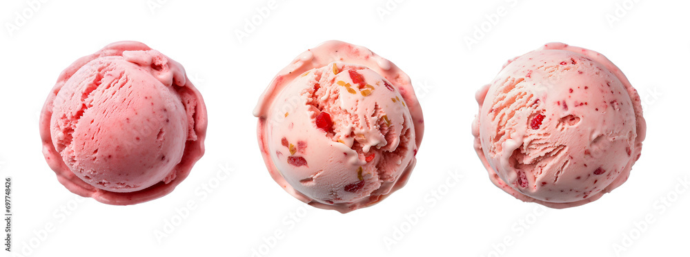 Strawberry ice cream gelato isolated background Strawberry ice cream gelato isolated background