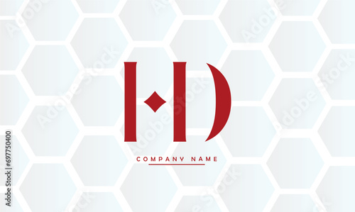 HD, DH, H, D Abstract Letters Logo Monogram
