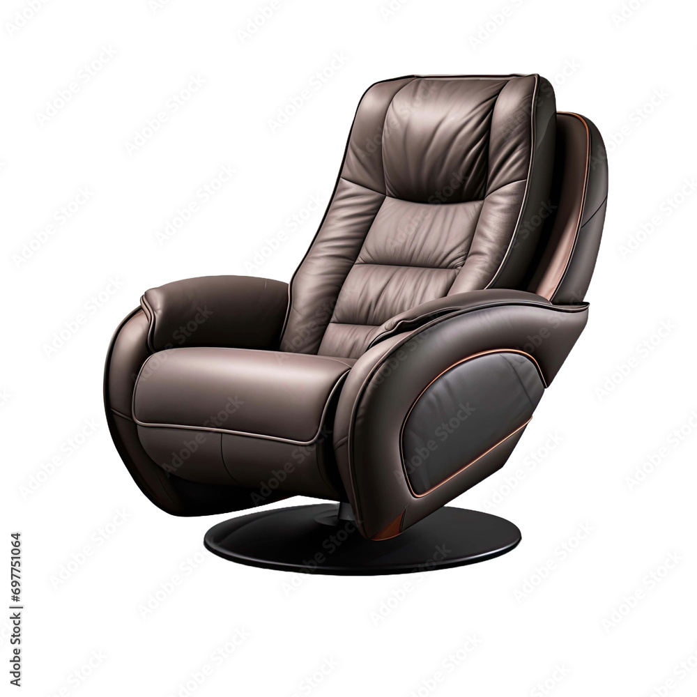 Naklejka premium Recliner chair isolated on a transparent background