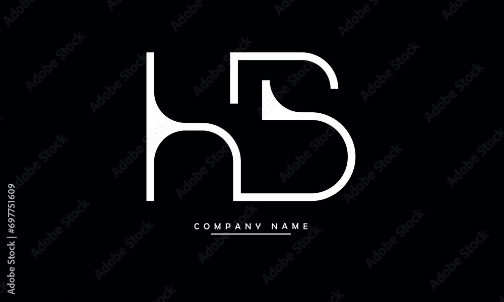 HB, BH, H, B Abstract Letters Logo Monogram HB, BH, H, B Abstract Letters Logo Monogram
