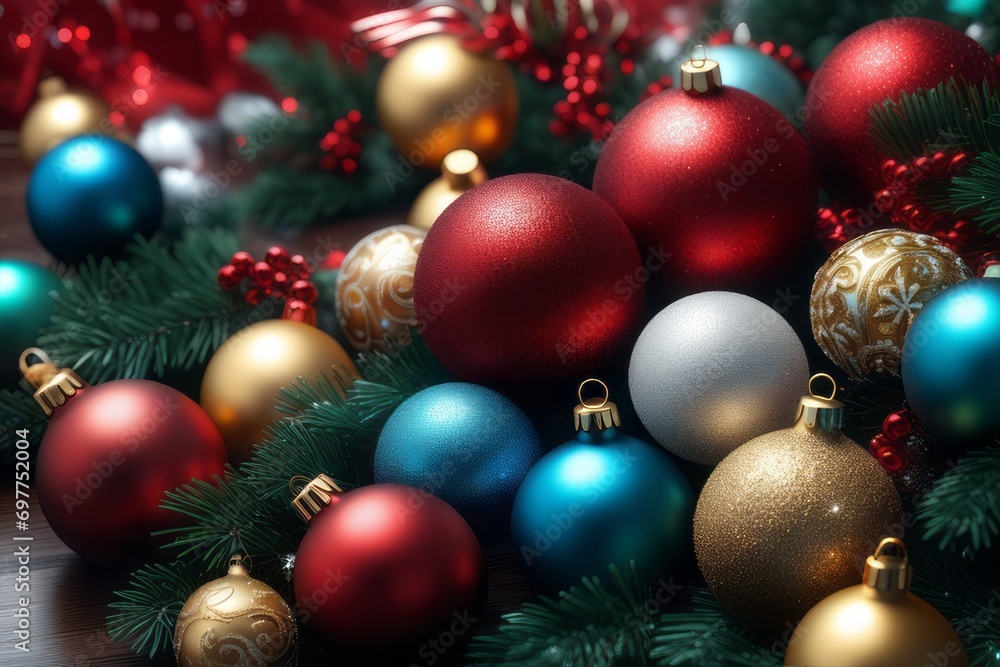 christmas tree and gifts created with generative AI software christmas tree and gifts created with generative AI software