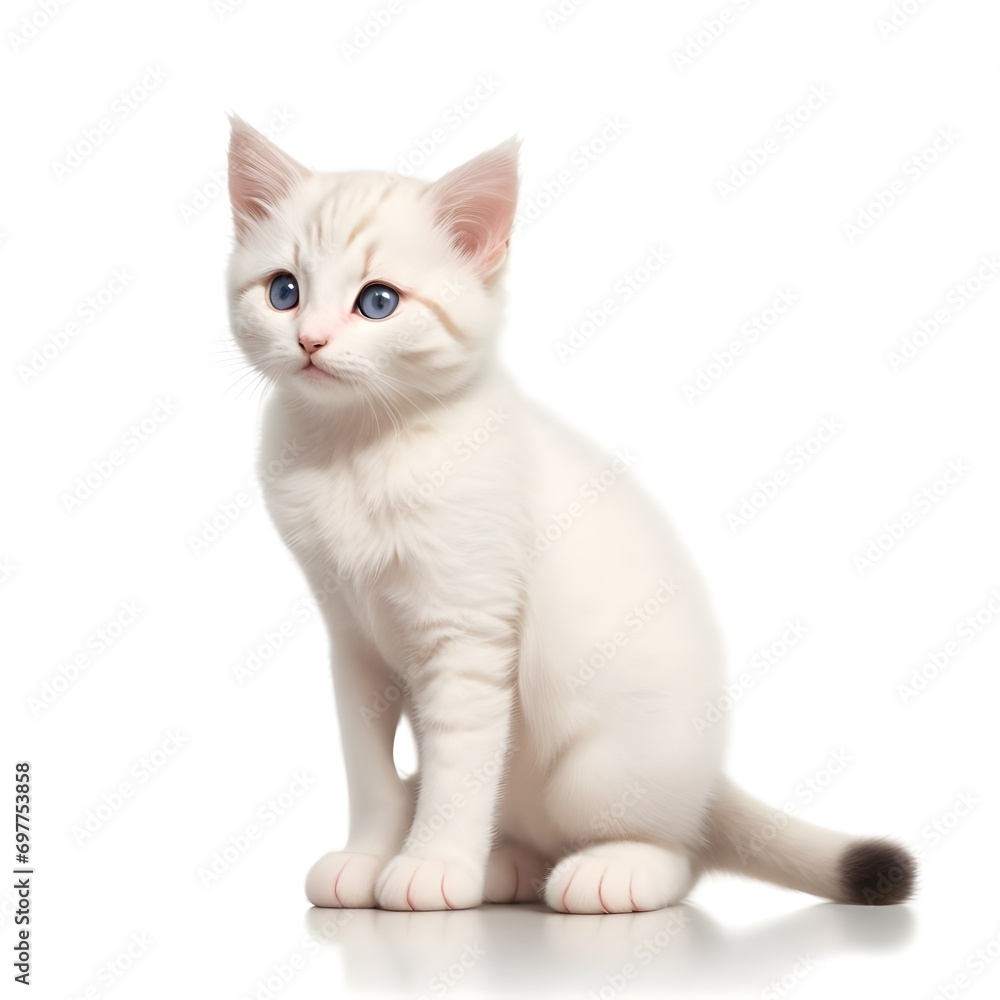 cat on white background cat on white background