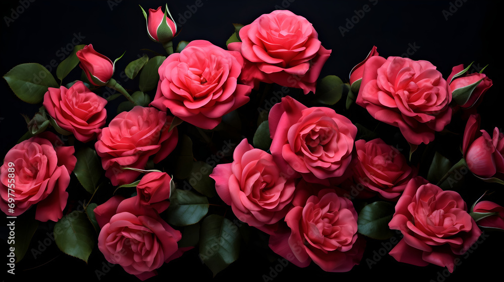 Set of pink peonies isolated on white. Pink flowers with leaves and bouquet of peonies. AI generative. Set of pink peonies isolated on white. Pink flowers with leaves and bouquet of peonies. AI generative.