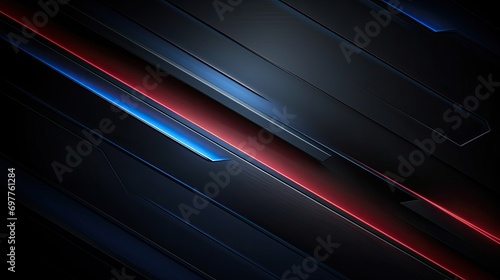 Abstract black background with carbon fiber and neon photo