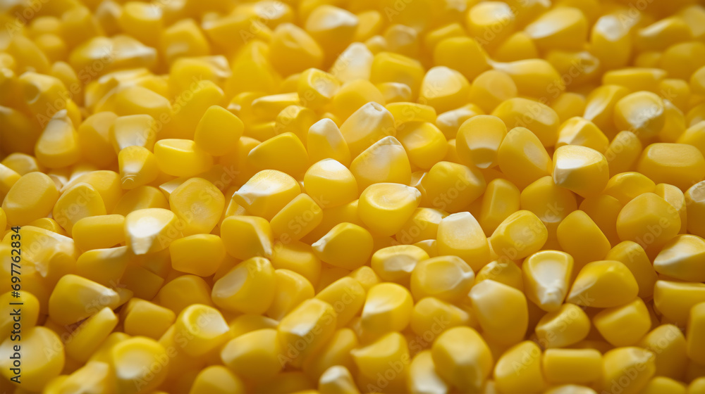 Extremely close view of grains of yellow maize. Extremely close view of grains of yellow maize.