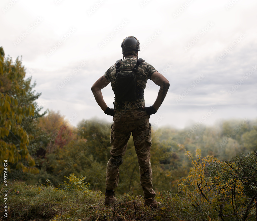 Sad soldier look to the sky Sad soldier look to the sky