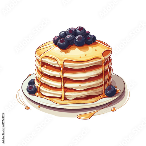 stack of pancakes with syrup