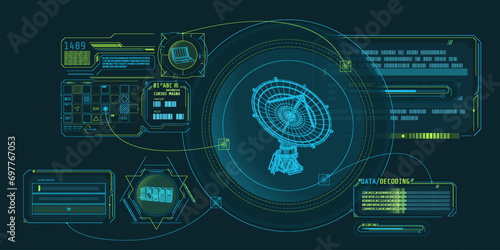 HUD interface for processing and storing radio telescope data.