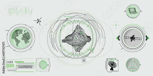 Design elements for infographic of big data.