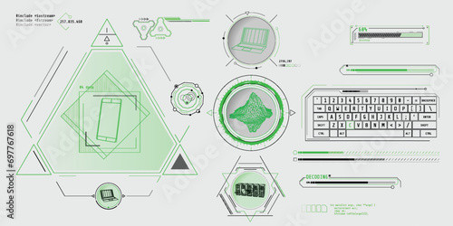 Design elements for infographic of big data.