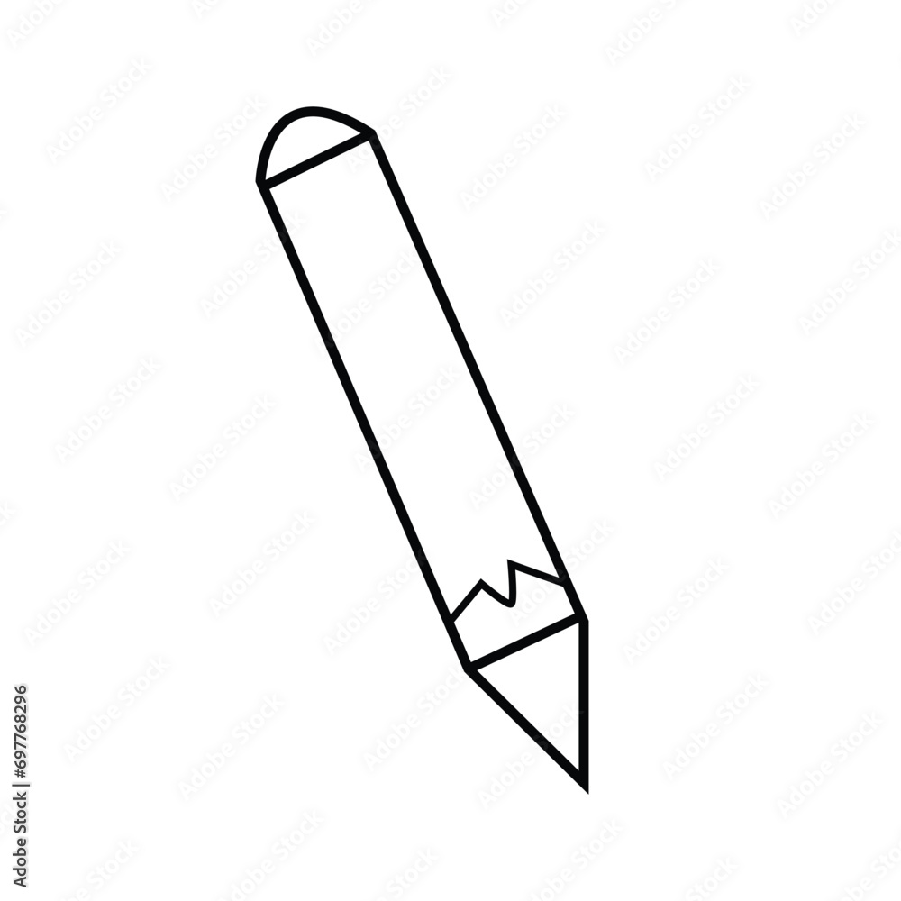 Pencil flat icon vetor.Single high quality outline symbol of graduation for web design or mobile app.Pencil writing message icon in flat black line style, isolated on white background.eps file. Pencil flat icon vetor.Single high quality outline symbol of graduation for web design or mobile app.Pencil writing message icon in flat black line style, isolated on white background.eps file.
