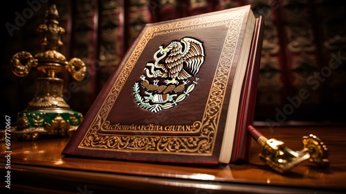 Constitution of the United Mexican States, at the lawyer background photo