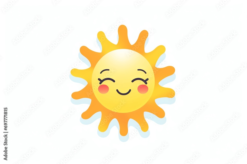 a cartoon sun with a smiling face