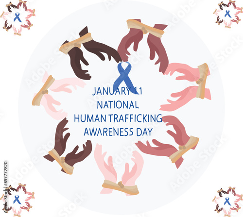 national human trafficking awareness day is celebrated every year on 11 January.
