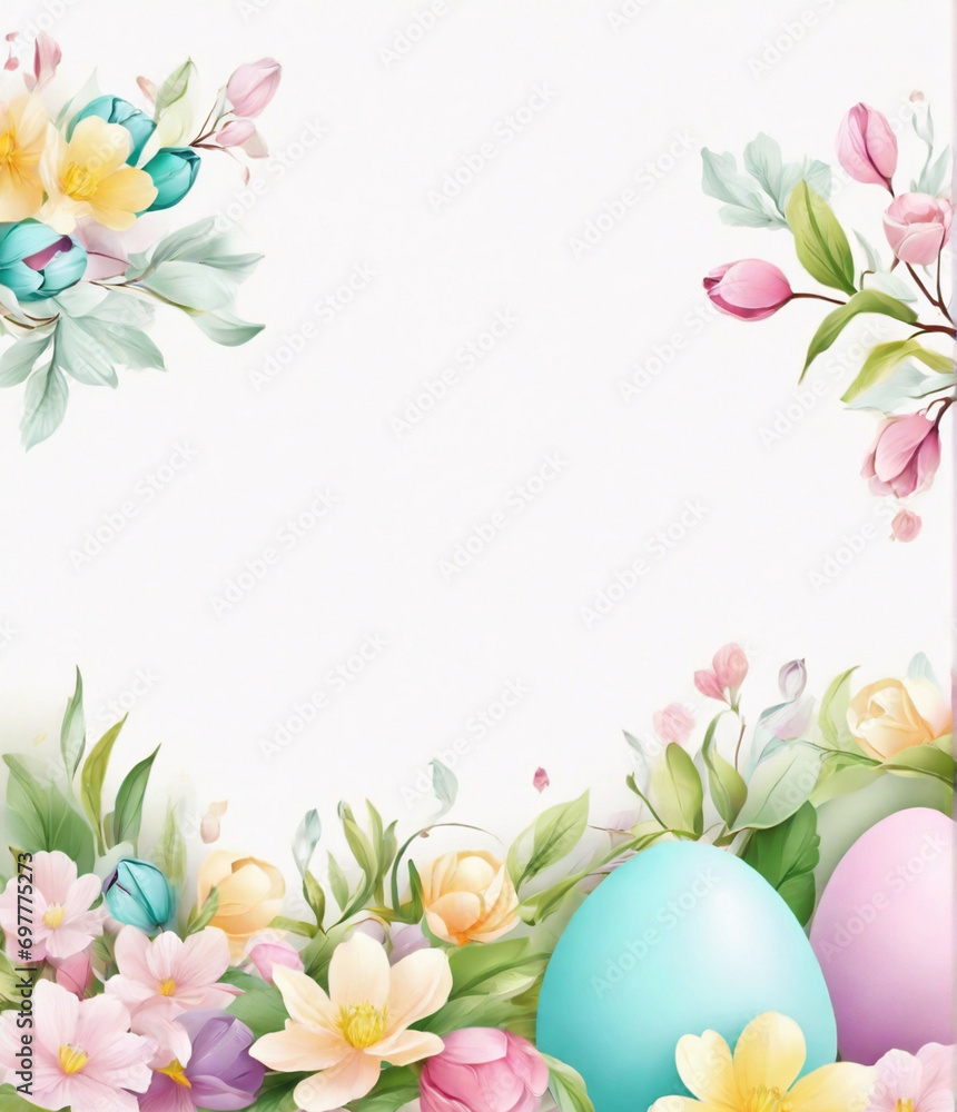 Easter eggs and decor .AI