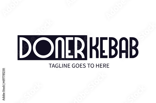 Shawarma logo for restaurants and markets. Doner kebab logo template. Premium Quality Emblems, Logo Template. Vector Illustration.