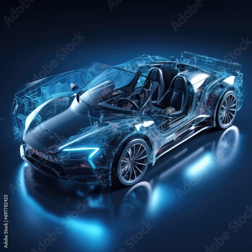 Electrifying Velocity  Futuristic Electric Car Innovation Unveiled  the excitement and groundbreaking nature of the electric vehicle industry  highlighting its commitment to high performance 