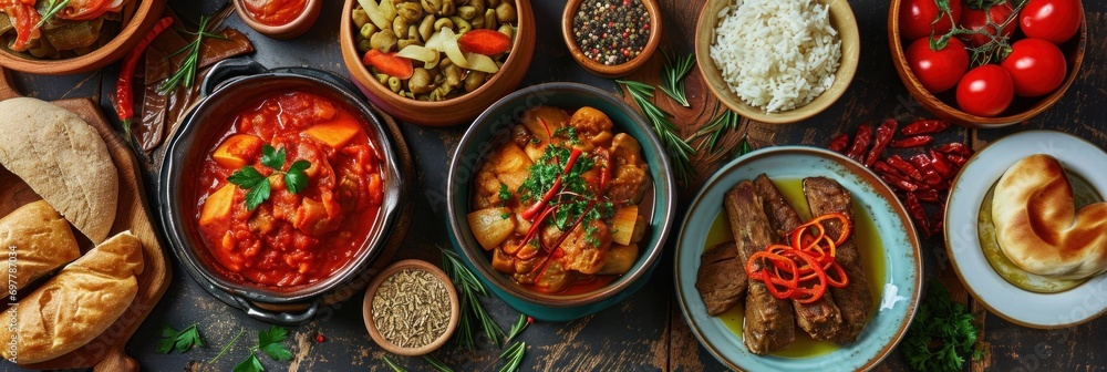 Assortment of Russian traditional dishes. Russian food Assortment of Russian traditional dishes. Russian food