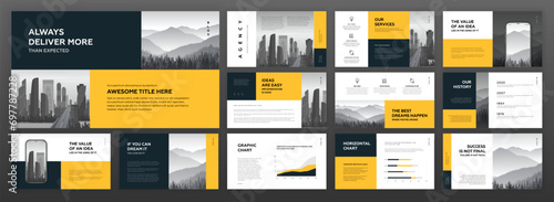 Creative Powerpoint presentation template. Modern keynote presentation background, brochure cover design, website slider, brand guidelines, proposal, pitch deck, annual report, company profile.	