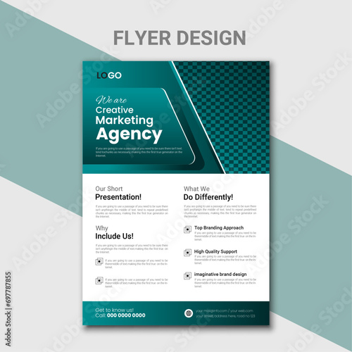 creative business flayer design template vector illustration