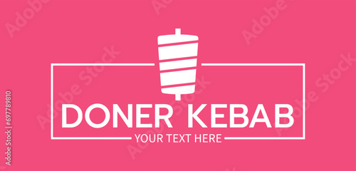 Shawarma logo for restaurants and markets. Doner kebab logo template. Premium Quality Emblems, Logo Template. Vector Illustration.