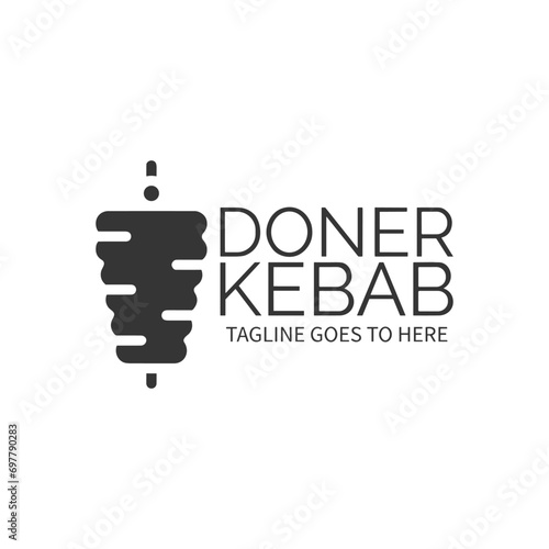 Shawarma logo for restaurants and markets. Doner kebab logo template. Premium Quality Emblems, Logo Template. Vector Illustration.