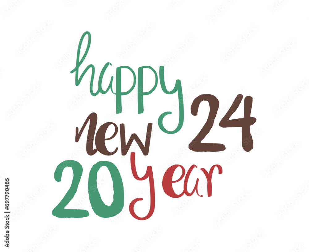 Happy New Year 2024 Abstract Brown And Green Graphic Design Vector Logo Symbol Illustration Happy New Year 2024 Abstract Brown And Green Graphic Design Vector Logo Symbol Illustration