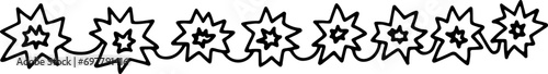 doodle sketch english London  United Kingdom element stars divider