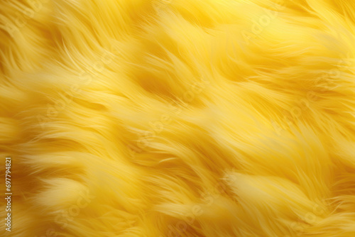 Yellow fluffy fur texture background