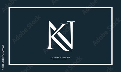 KN or NK Letters Logo Monogram