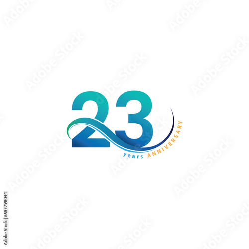 23 years Logo vector template eps for your company, industry purpose ready to use