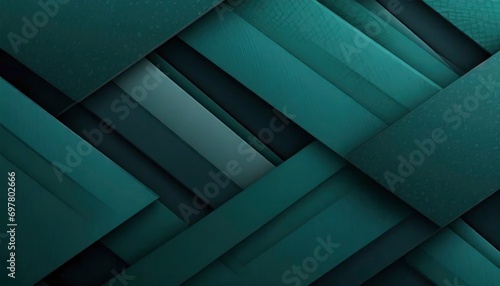 Abstract texture dark green background banner panorama long with 3d geometric triangular gradient shapes for website, business, print design template metallic metal paper pattern illustration wall