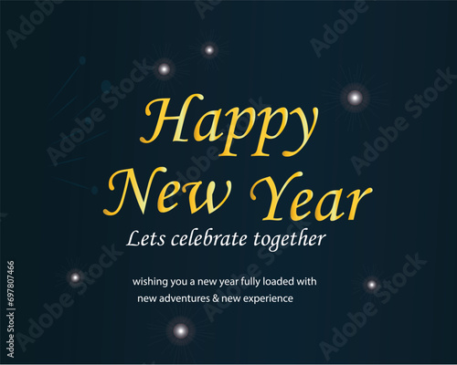 Happy New Year 2024 template design 