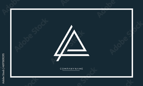 LP or PL Alphabet Letters Logo Monogram
