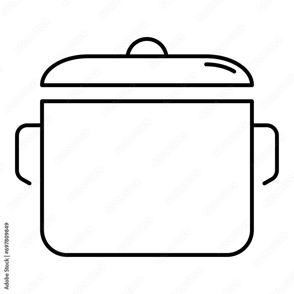 Pan outline icon. Cooking cutlery icon. Vector Illustrator Pan outline icon. Cooking cutlery icon. Vector Illustrator