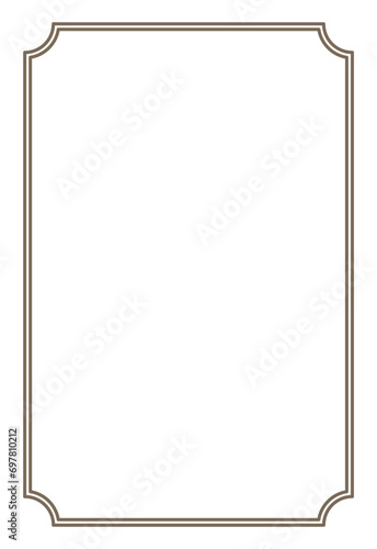 Border frame decoration vector label simple line corner for your photo and text and icons