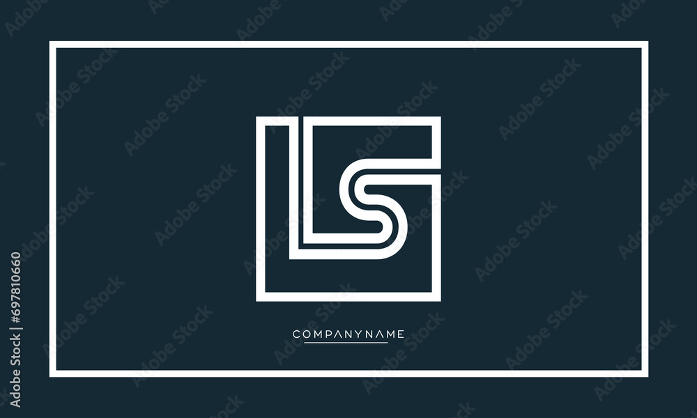 Alphabets LS or SL Logo Monogram Alphabets LS or SL Logo Monogram