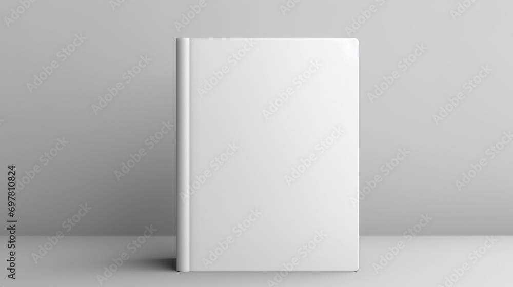a white book sitting on top of a table next to a gray wall with a shadow on the wall behind it. a white book sitting on top of a table next to a gray wall with a shadow on the wall behind it.