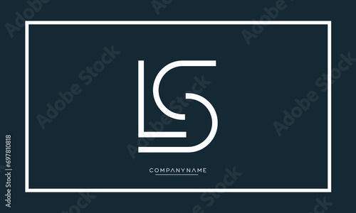 Alphabets LS or SL Logo Monogram