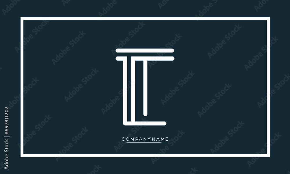 LT or TL Alphabets Logo Monogram LT or TL Alphabets Logo Monogram