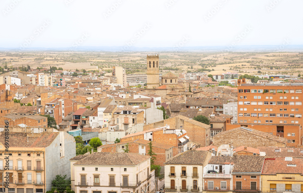a view over Tarrega city, Province of Lleida, Catalonia, Spain