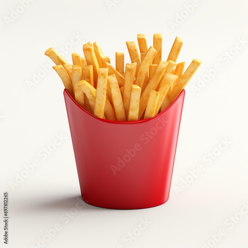a red container with french fries