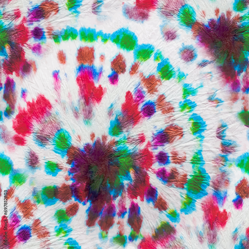 Tie Dye Seamless Paint. Gradient Vector Watercolor. Green Color Swirl Background. 1960 Bright Texture. Spiral Rainbow Print. Tshirt Tiedye Pattern. Pink Tie Dye. Seamless Tie Dye. Swirl Tie Dye.