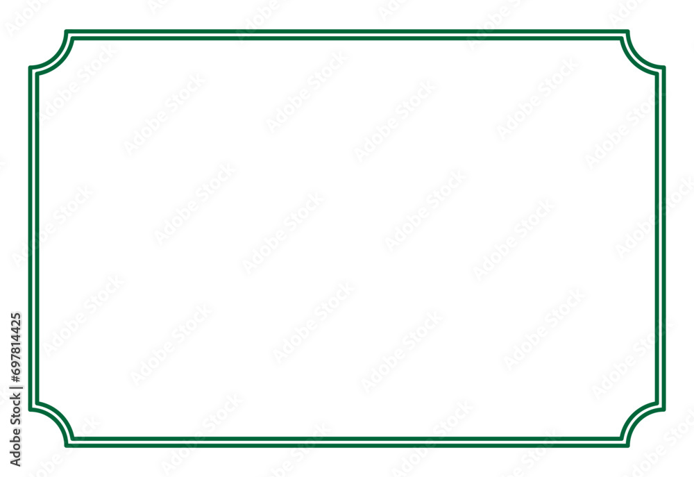 Green Border frame decoration vector label simple line corner for your photo and text and icons Green Border frame decoration vector label simple line corner for your photo and text and icons