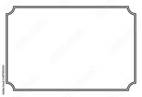 Border frame decoration vector label simple line corner for your photo and text and icons