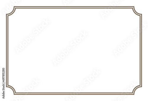 Border frame decoration vector label simple line corner for your photo and text and icons