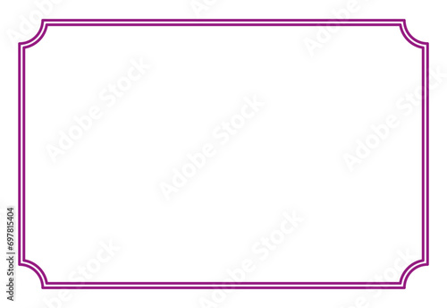 Border frame decoration vector label simple line corner for your photo and text and icons