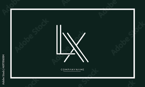 Alphabet Letters LX or XL Logo Monogram