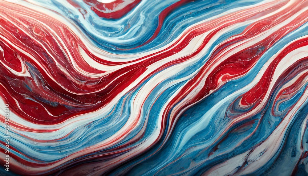 Naklejka premium Marble ink colorful. Red Blue marble pattern texture abstract background. can be used for background